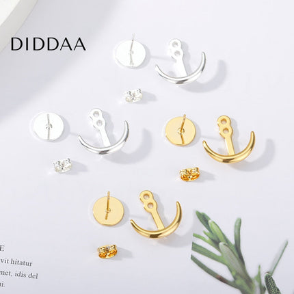 Anchor Earrings | God Simple Stud Earrings - Silver - Earrings