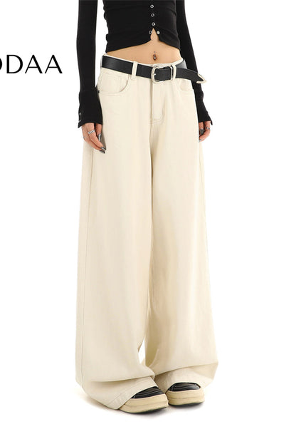 Apricot High-Waisted Wide-Leg Jeans for Women - S / Apricot - Women’s Jeans