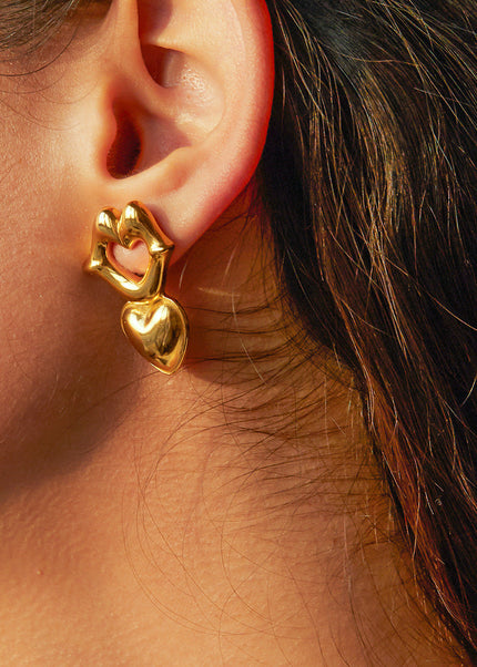 INS New 18k Gold Stainless Steel Lip Love Stud Earrings Jewelry Fashion Personality Ladies Gift Stainless Steel Jewelry