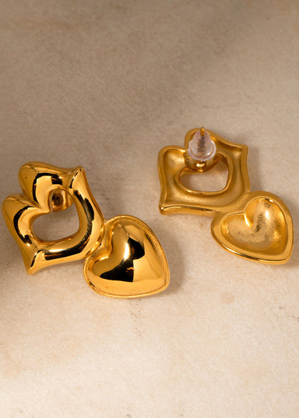 INS New 18k Gold Stainless Steel Lip Love Stud Earrings Jewelry Fashion Personality Ladies Gift Stainless Steel Jewelry