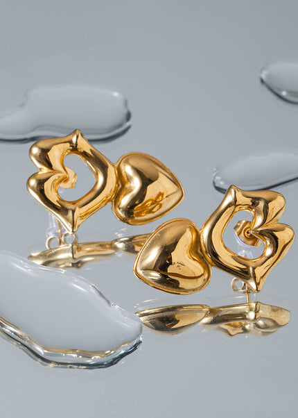 INS New 18k Gold Stainless Steel Lip Love Stud Earrings Jewelry Fashion Personality Ladies Gift Stainless Steel Jewelry