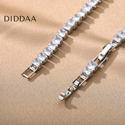 Assure Bracelet | Gold Zirconia Tennis Bracelet - Silver - Bracelets