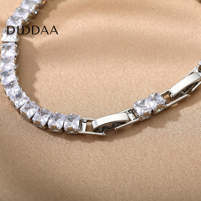 Assure Bracelet | Gold Zirconia Tennis Bracelet - Silver - Bracelets