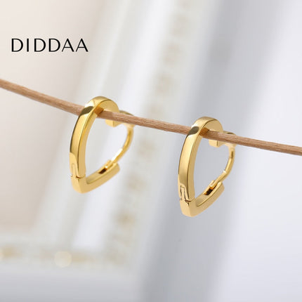 Azure Earrings | Gold Hollow Heart Cute Hoop Earrings - Earrings