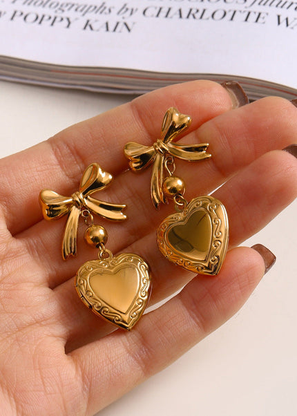 Jieding Europe and America 18k love titanium steel earrings light luxury high-end earrings do not fade ear jewelry stainless steel cross-border