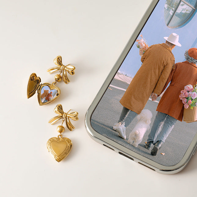 Jieding Europe and America 18k love titanium steel earrings light luxury high-end earrings do not fade ear jewelry stainless steel cross-border