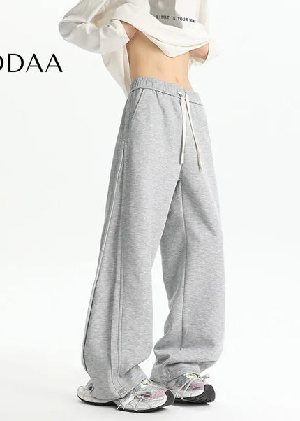 Beige Elastic Waist Patchwork Men Casual Pants Plus Size - Unisex Sweatpants