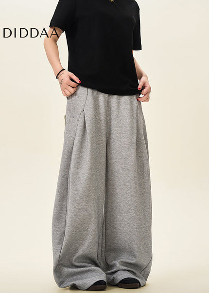 Beige Loose Fit Drape Banana Pants for Men and Women - Unisex Sweatpants