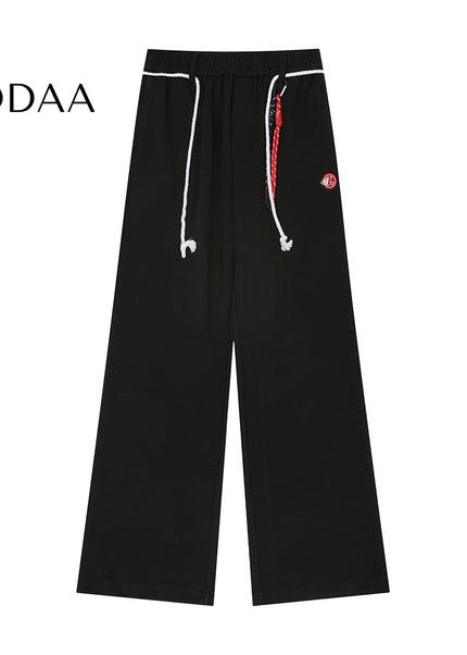 Beige Loose Fit Drape Wide Leg Pants for Men - S / Black - Unisex Sweatpants