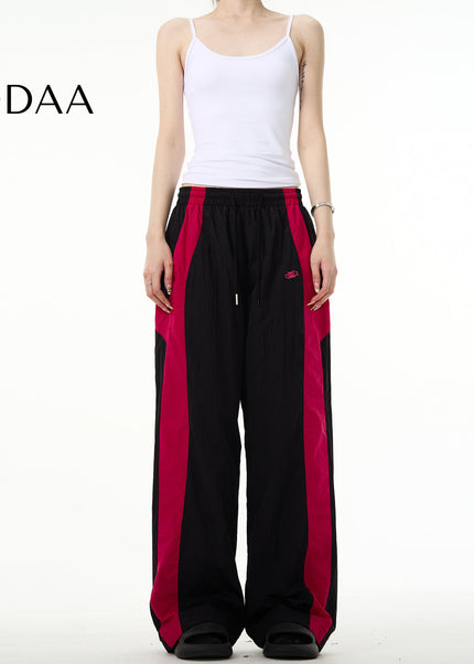 Beige Loose Fit Paratrooper Straight Leg Pants - S / Black - Unisex Sweatpants