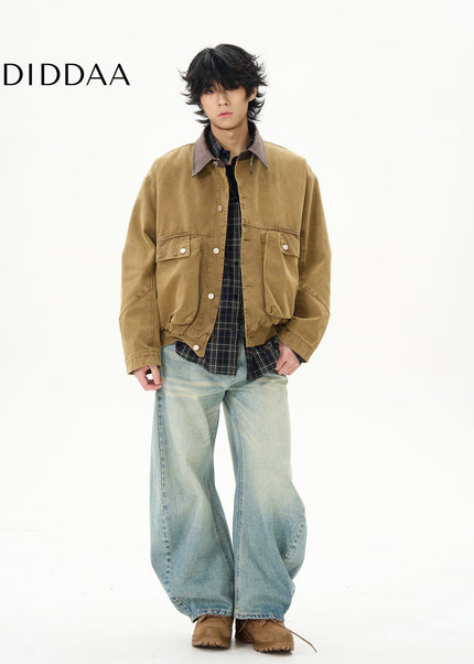 Beige Loose Fit Scimitar Pants for Couples - Women’s Jeans