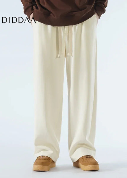 Beige Soft Wide Leg Casual Pants for Men - Beige / S - Unisex Sweatpants