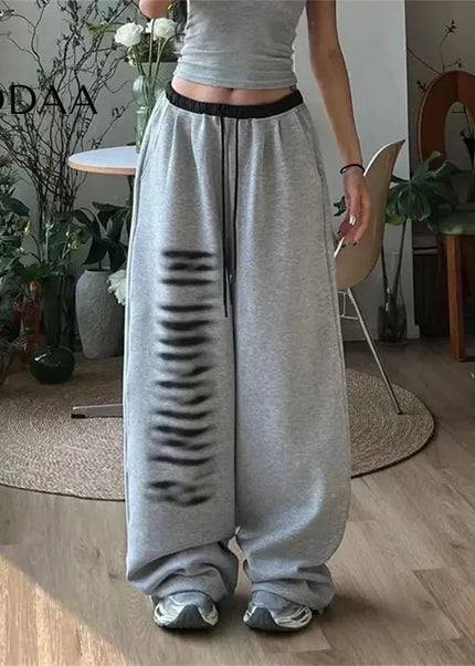 Black Baggy Vintage Joggers Goth Streak Y2k Sweatpants - Unisex Sweatpants