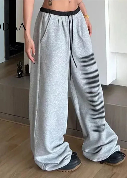 Black Baggy Vintage Joggers Goth Streak Y2k Sweatpants - Unisex Sweatpants