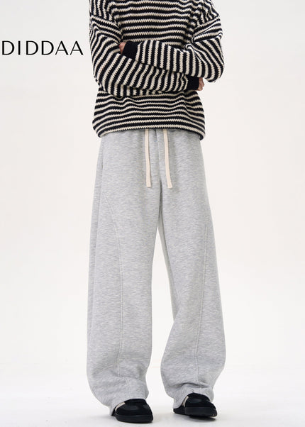 Black Deconstructed Design Scimitar Sweatpants - Unisex Sweatpants