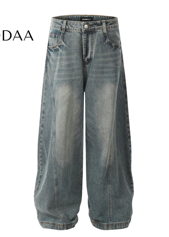 Black Deconstructed Spliced Scimitar Pants for All - S / Blue - Women’s Jeans