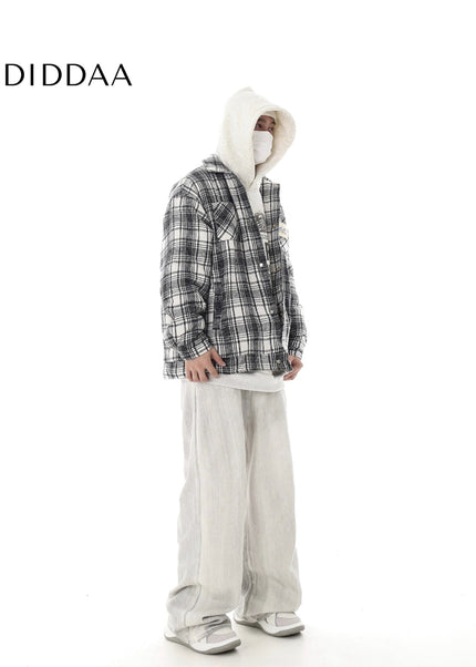 Black Distressed Wide-Leg High Street Jeans - Women’s Jeans