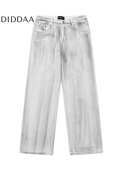 Black Distressed Wide-Leg High Street Jeans - Women’s Jeans