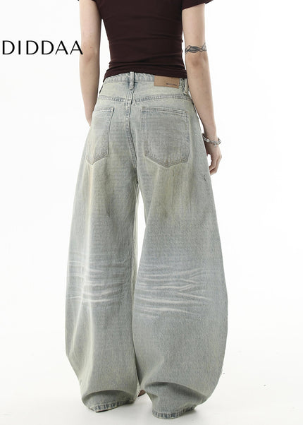 Black Distressed Wide-Leg Vintage Machete Jeans - Women’s Jeans