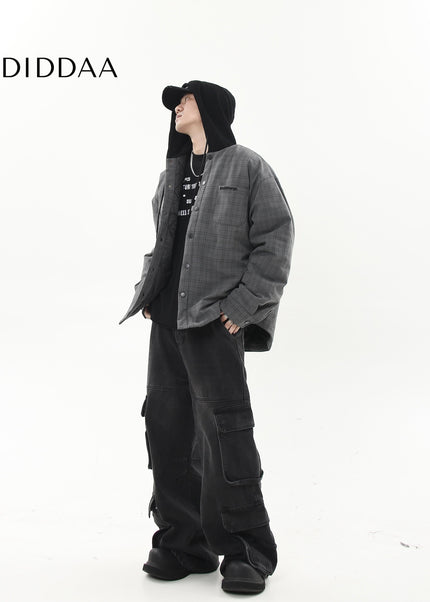 Black Heavyweight Multi-Pocket Cargo Jeans - Women’s Jeans