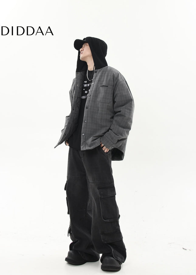 Black Heavyweight Multi-Pocket Cargo Jeans - Women’s Jeans