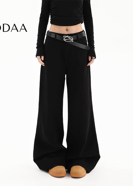 Black High Waist Loose Fit Bootcut Jeans for Women - S / Black - Women’s Jeans