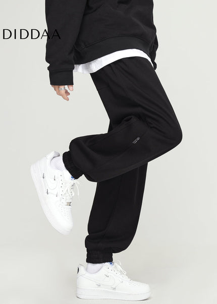 Black Loose Casual Drawstring Sweatpants for Men - Unisex Sweatpants