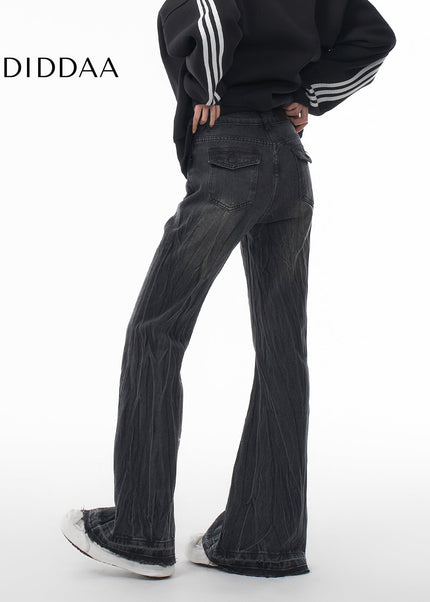 Black Loose Fit Bootcut Jeans Women’s Spring 2025 - Women’s Jeans