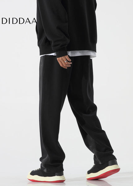 Black Loose Fit Casual Sweatpants for Men - Unisex Sweatpants