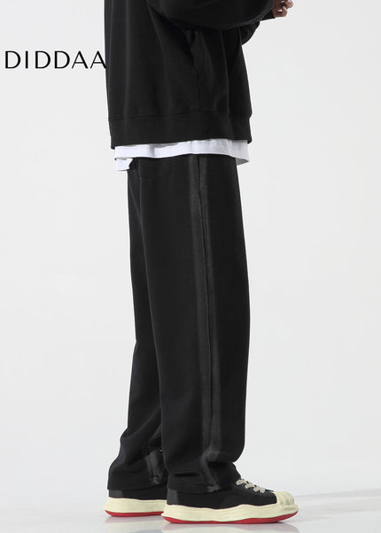 Black Loose Fit Casual Sweatpants for Men - Unisex Sweatpants