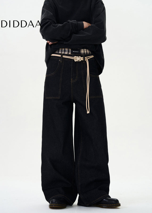 Black Loose Fit Denim Jeans for Men and Women - Men’s Jeans