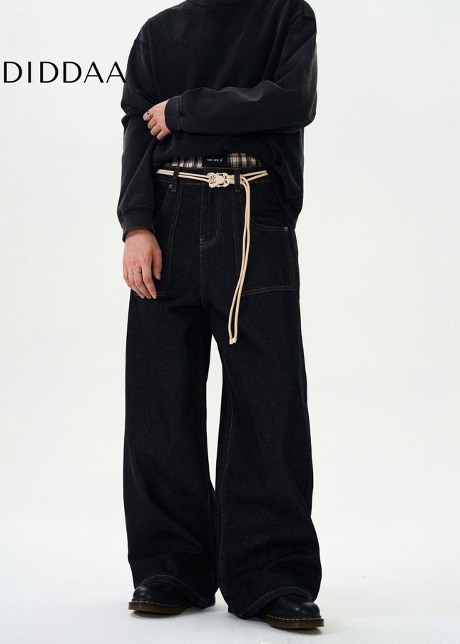 Black Loose Fit Denim Jeans for Men and Women - Men’s Jeans