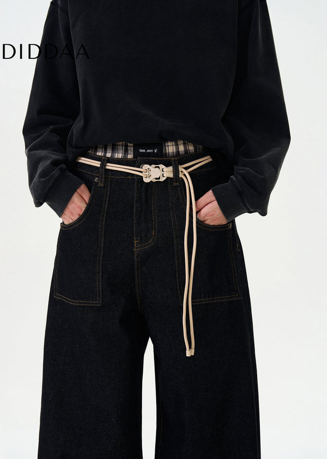 Black Loose Fit Denim Jeans for Men and Women - Men’s Jeans