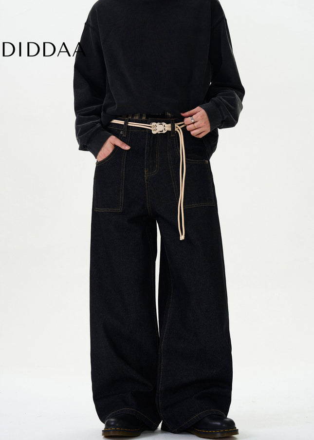 Black Loose Fit Denim Jeans for Men and Women - Men’s Jeans