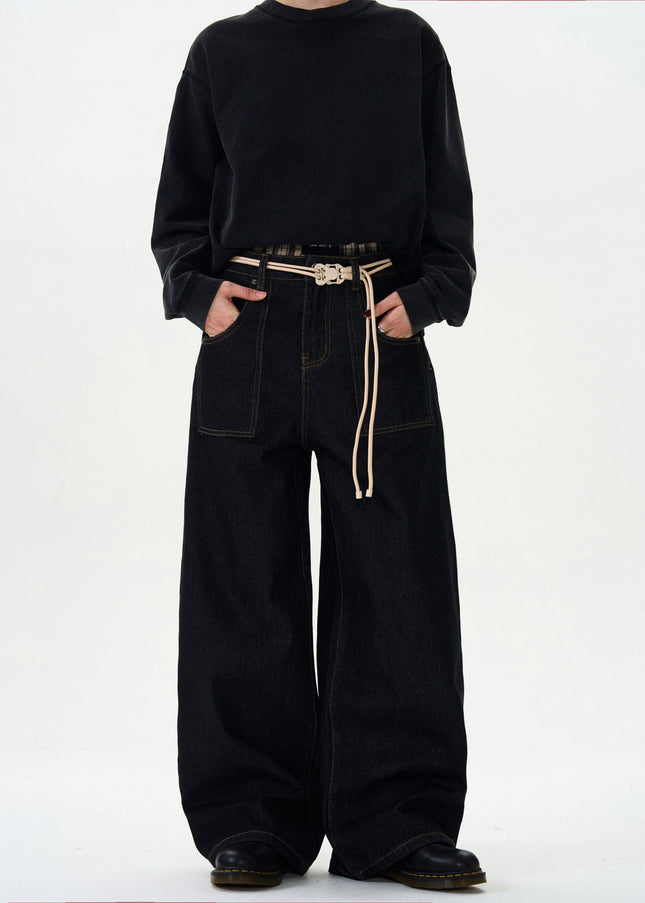 Black Loose Fit Denim Jeans for Men and Women - Men’s Jeans