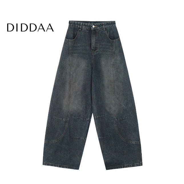 Black Loose Fit Machete Jeans Cleanfit Wide Leg Pants - S / Blue - Women’s Jeans