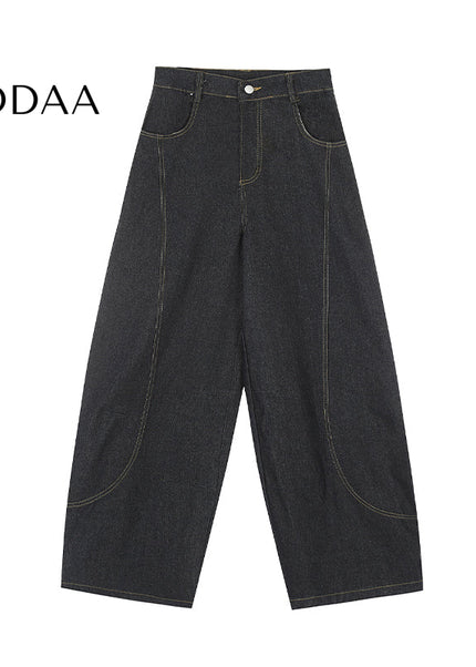 Black Loose Fit Machete Jeans Cleanfit Wide Leg Pants - S / Black - Women’s Jeans