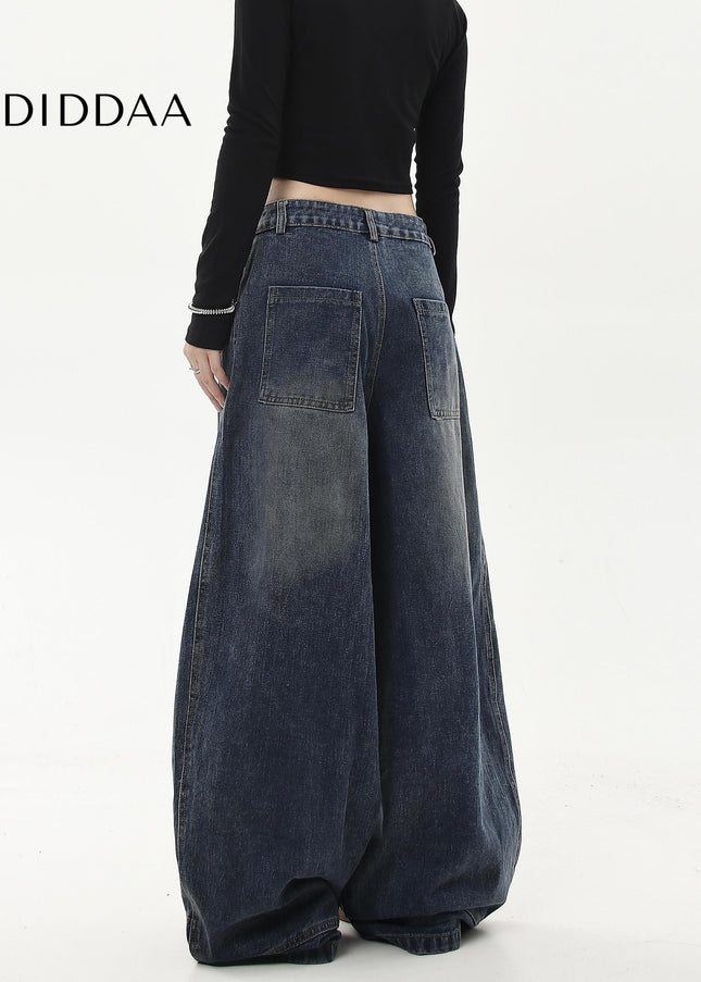 Black Loose Fit Machete Jeans Cleanfit Wide Leg Pants - Women’s Jeans