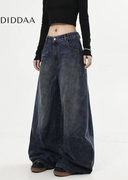 Black Loose Fit Machete Jeans Cleanfit Wide Leg Pants - Women’s Jeans
