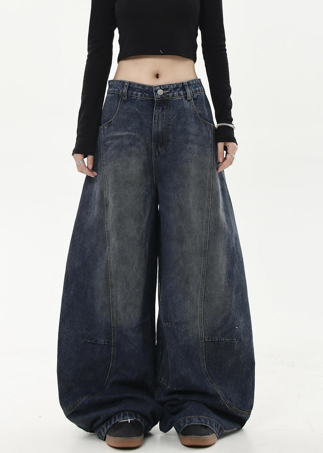 Black Loose Fit Machete Jeans Cleanfit Wide Leg Pants - Women’s Jeans