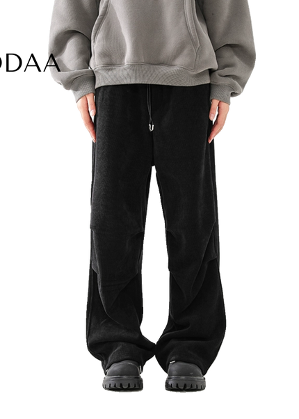 Black Loose Fit Velvet Sweatpants for Men - S / Black - Unisex Sweatpants