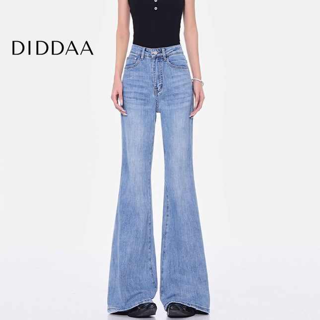 Black Stretch High Waist Bootcut Jeans for Women - S / Light Blue - Women’s Jeans