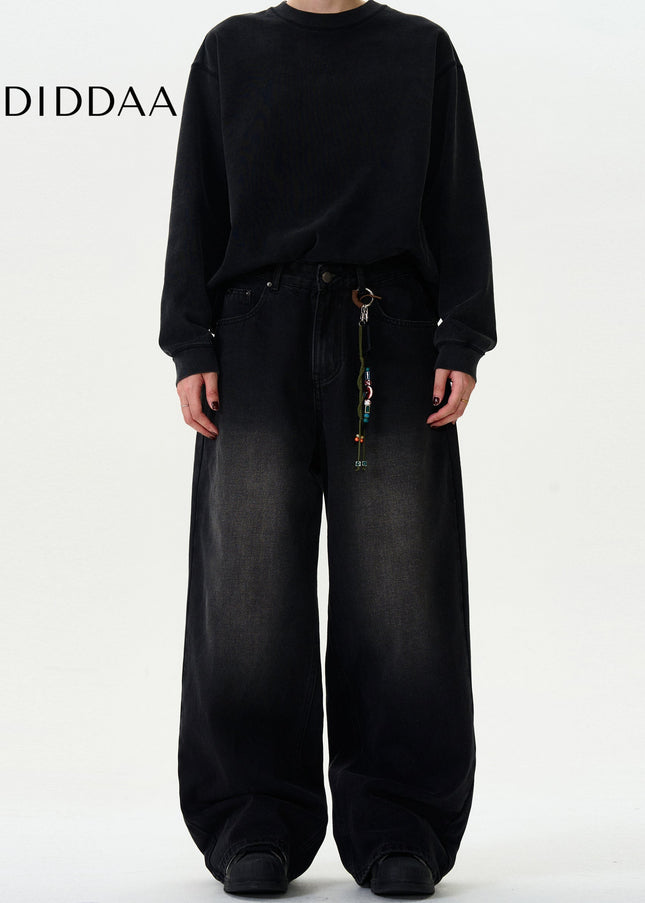 Black Vintage Washed Bootcut Jeans for Men and Women - Men’s Jeans