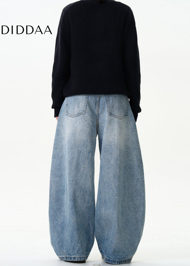 Blue Classic Loose Fit Scimitar Jeans for Men and Women - Men’s Jeans