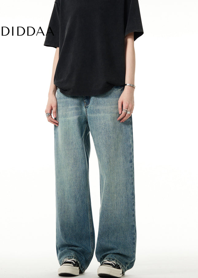 Blue Distressed American Retro Cleanfit Jeans - Men’s Jeans