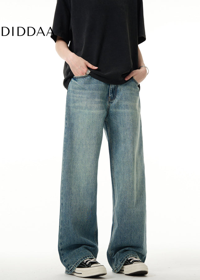 Blue Distressed American Retro Cleanfit Jeans - Men’s Jeans