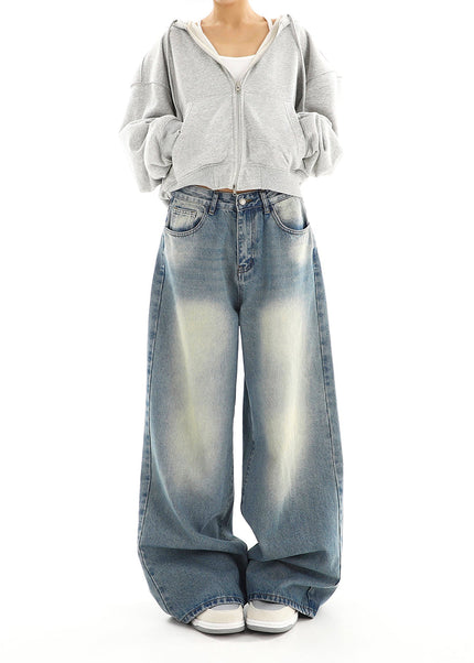 Blue Distressed Straight-Leg Women’s Jeans Casual Spring Trousers - Women’s Jeans