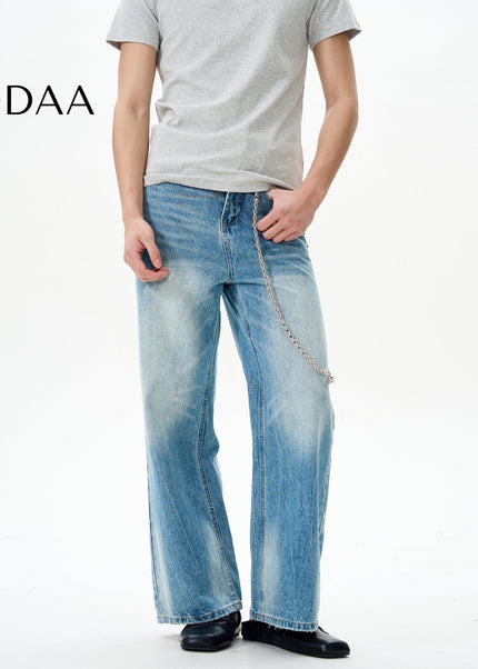 Blue High-Quality Loose Bootcut Jeans for Men - S / Mid Blue - Women’s Jeans