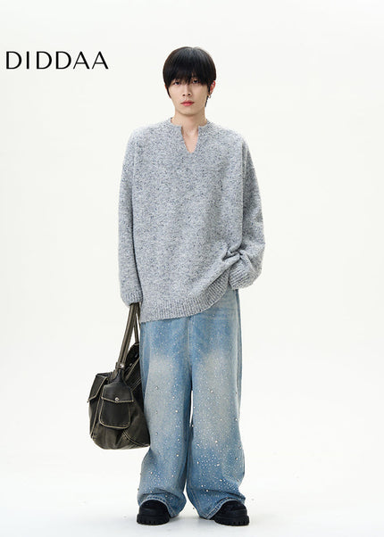 Blue High-Quality Loose Fit Wide-Leg Jeans - Women’s Jeans