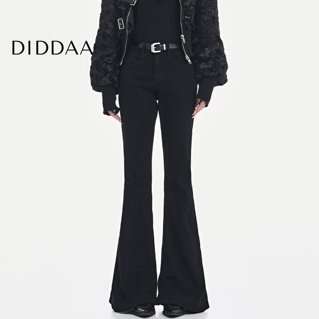 Blue High Waist Slim Bootcut Jeans for Women - S / Black - Women’s Jeans